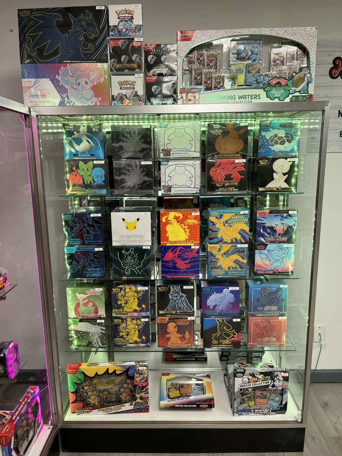 Sports card cases at Hard Hittin' Cards Southington